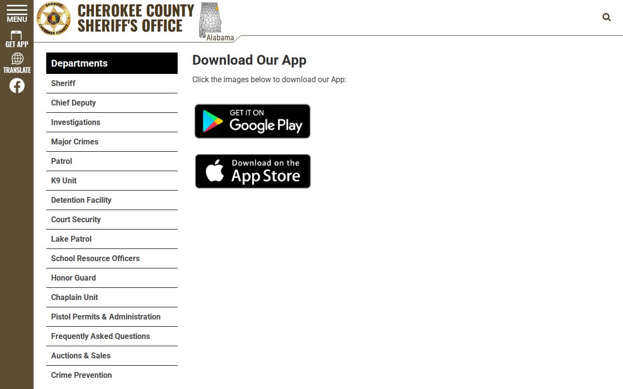 Cherokee County released inmate mugshots sheriff app channel